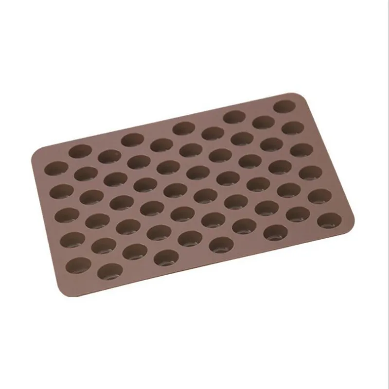 Silicone 55 Cavity Mini Coffee Beans Chocolate Sugarcraft Candy Mold Mould Fondant Cake Decorating Baking Pastry Tools 220815