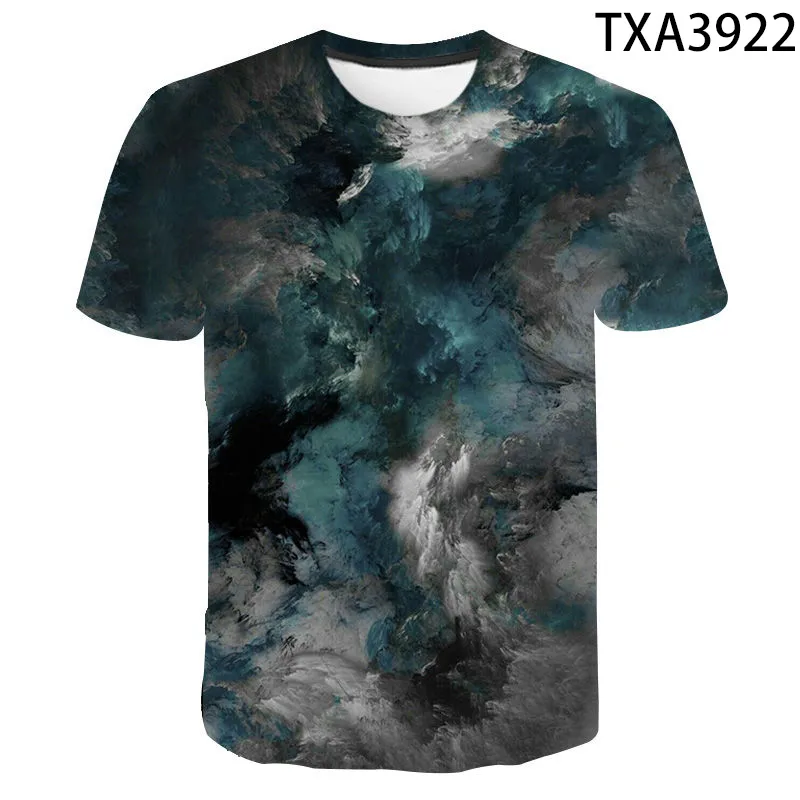 Summer Fashion Art Color Graffiti 3D T Shirts Boy Girl Kids Casual Män kvinnor Barn tryckt tshirt coola toppar tee 220526