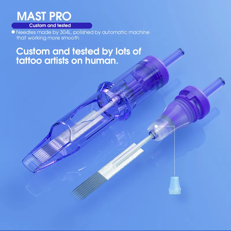 MAST Cartridge Tattoo Needles RL Disposable Sterilized Safety Needle for Machines Grips 220316
