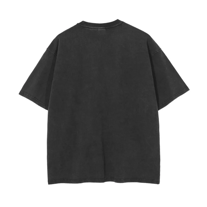TIDESHEC Мужская футболка с надписью и принтом черепа, мытая футболка с графическим рисунком, свободная повседневная футболка большого размера для мужчин и женщин в стиле Харадзюку 220610