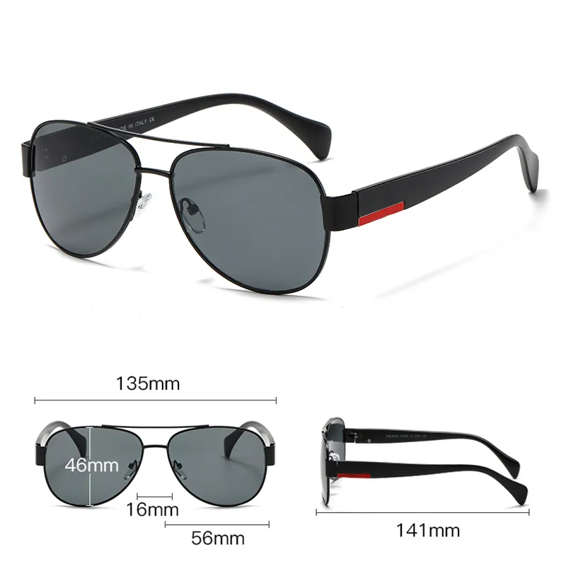 Designer solglasögon vintage modestil solglasögon för män och kvinnor polariserade glasögon252h