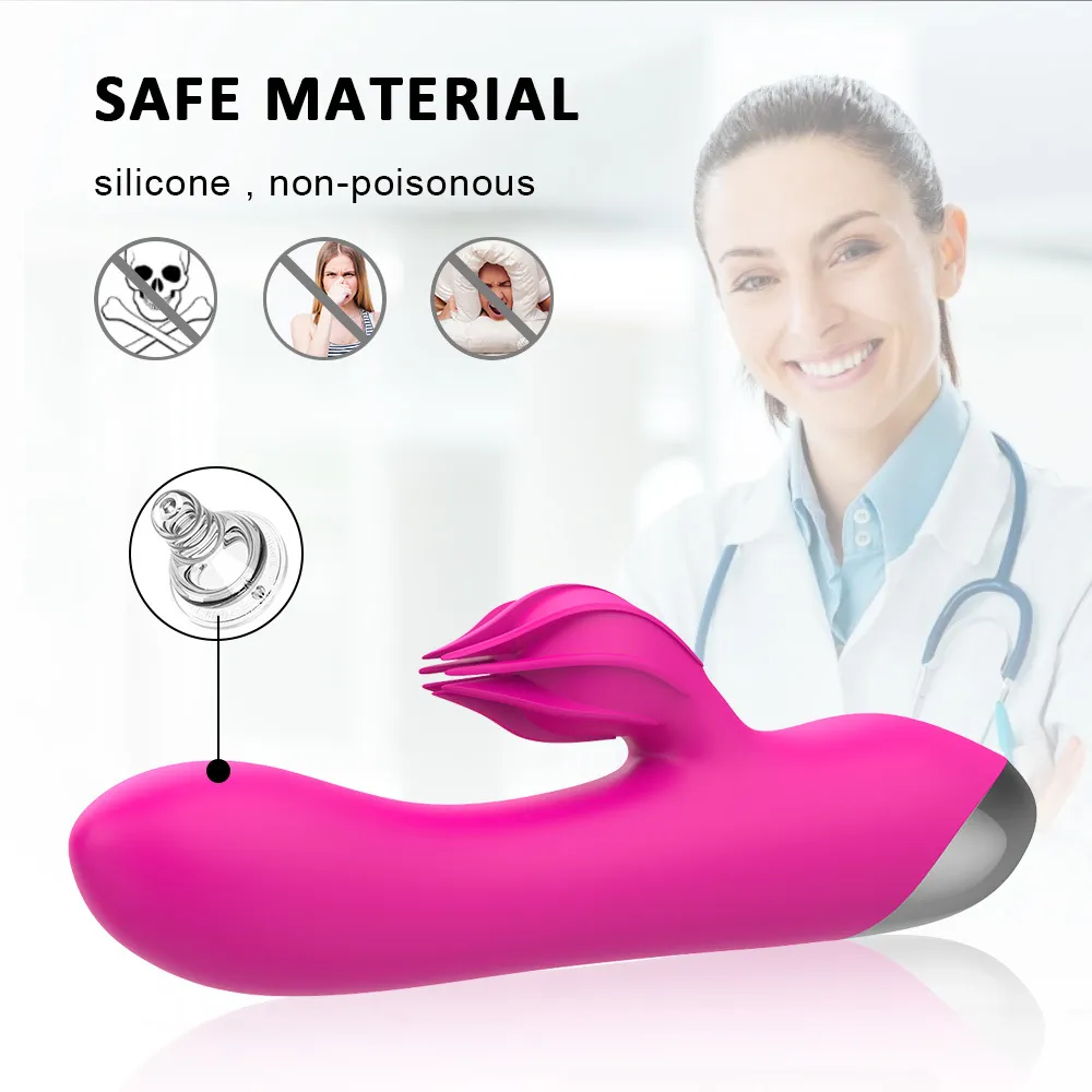 Vatine G-Spot Rabbit Vibrator 2 Motors 10 Speeds Adult Products Chargable DildoClitoris Stimulation Sexy Toy for Women