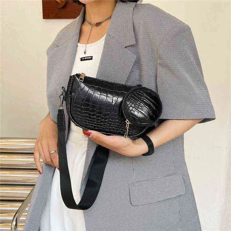belt Bag Female Fashion Fashion Handbags Two in One Underarm Bag Single Shoulder Messenger Women's Multipurpose Chest Bag 220712