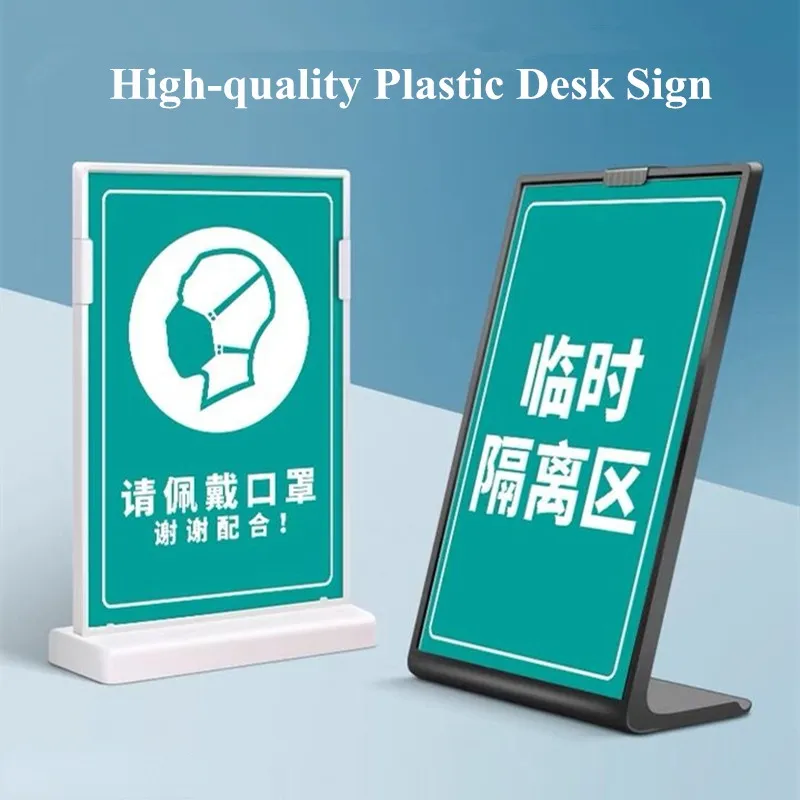 A5 Acrylic Table Top Sign Holder Stand Fotorramar TABLEBAKT STANDEY -meny Holders Art Display Frame