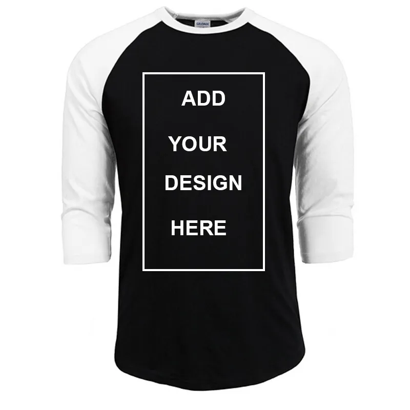 مخصص Tirt Men Design o-neck t-shirt الرجال غير الرسمي بنسبة 100 ٪ من القطن 3/4 Tshirt Raglan Jersey Shirt Man 220619