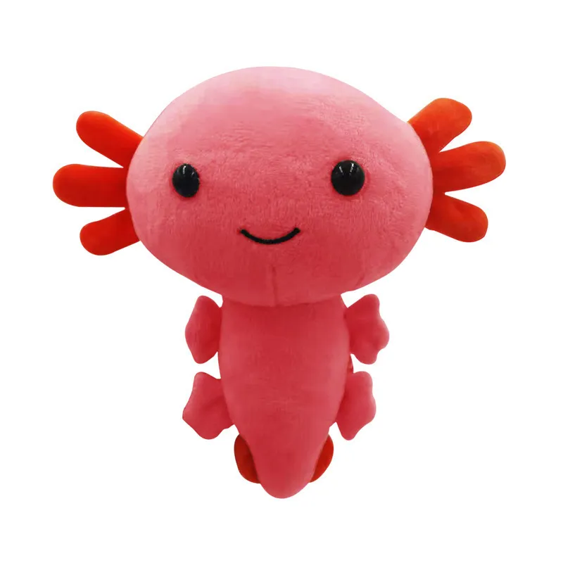 Kawaii AXOLOTL PLUSH Toy Cartoon Boneco de pelúcia fofa para crianças Aniversário de Natal Presentes de Halloween decoração 220628