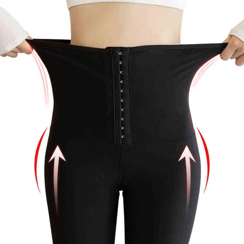 Taille Formateurs Sweat Sauna Pantalon Corps Shaper Minceur Pantalon Femmes Taille Formateur Ventre Chaud Thermo Sueur Lings Fitness Entraînement L220802