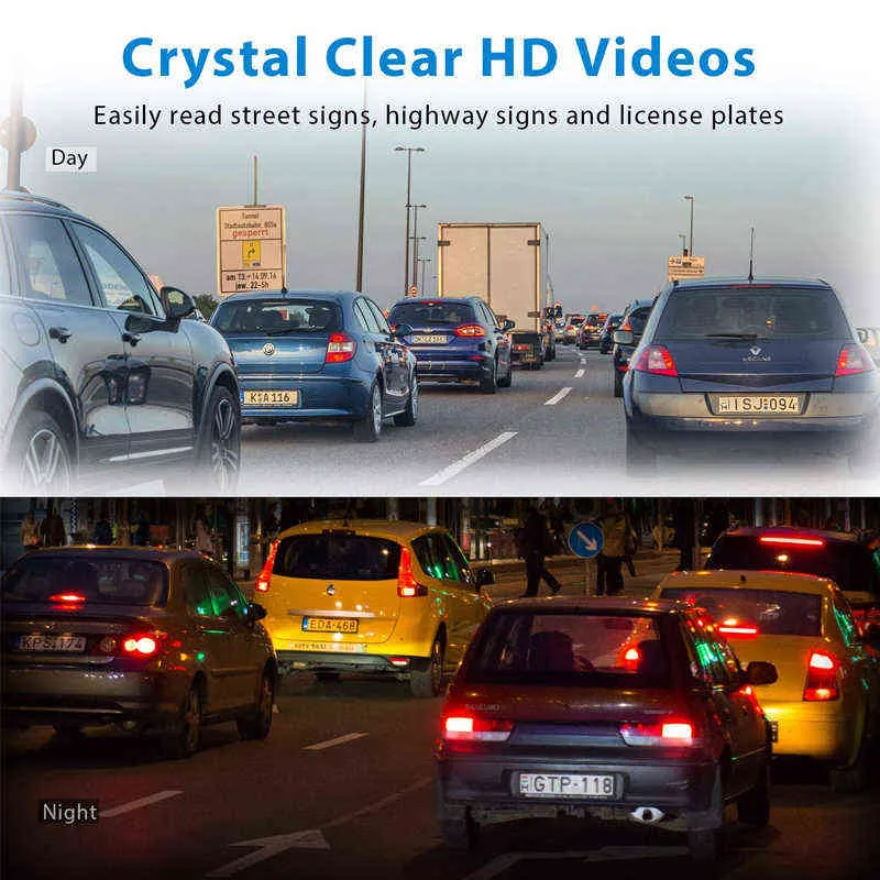 풀 HD P 미니 자동차 DVR 카메라 U ADAS 자동차 디지털 비디오 녹화 안드로이드 멀티미디어 플레이어 GSENSOR 자동차 DVR J220601 용 대시 캠.