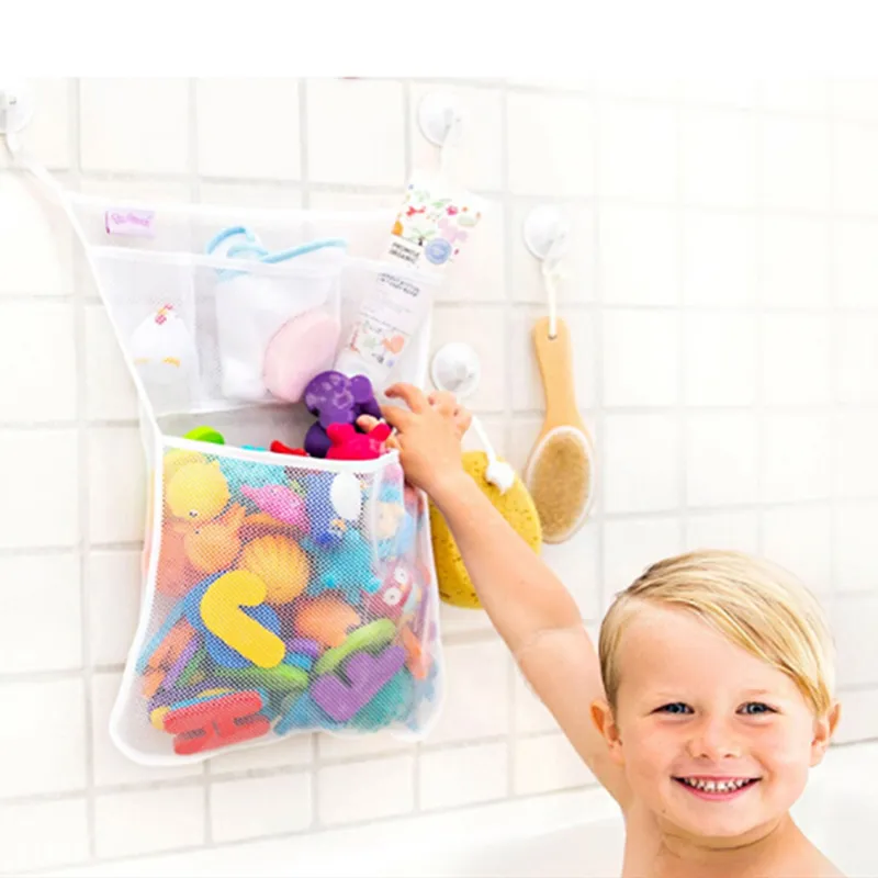 Multifunction Baby Bathing Mesh Bag Bath Bath Bat Toy Scort Caskets Kids Bathtub Doll Organizer 220531
