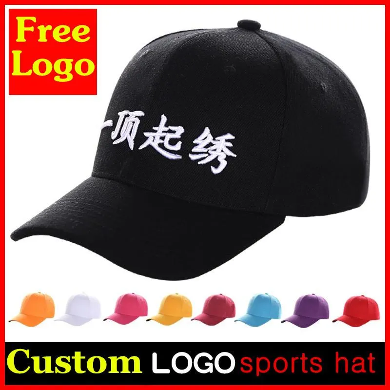 Ballkappen benutzerdefinierte Logo Stickerei Flat Rand Snapback Hüte Erwachsener lässiger Acryl -Sporthut Frauen Männer Tennis Fischerei Capsball260b