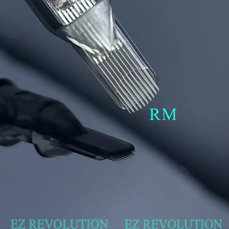 EZ Revolution Tattoo-Nadelkartusche, gebogen, Magnum, rund, Nr. 10 0,30 mm, langer Kegel, 5,5, Vorrat 20 Stück/Karton, 220316