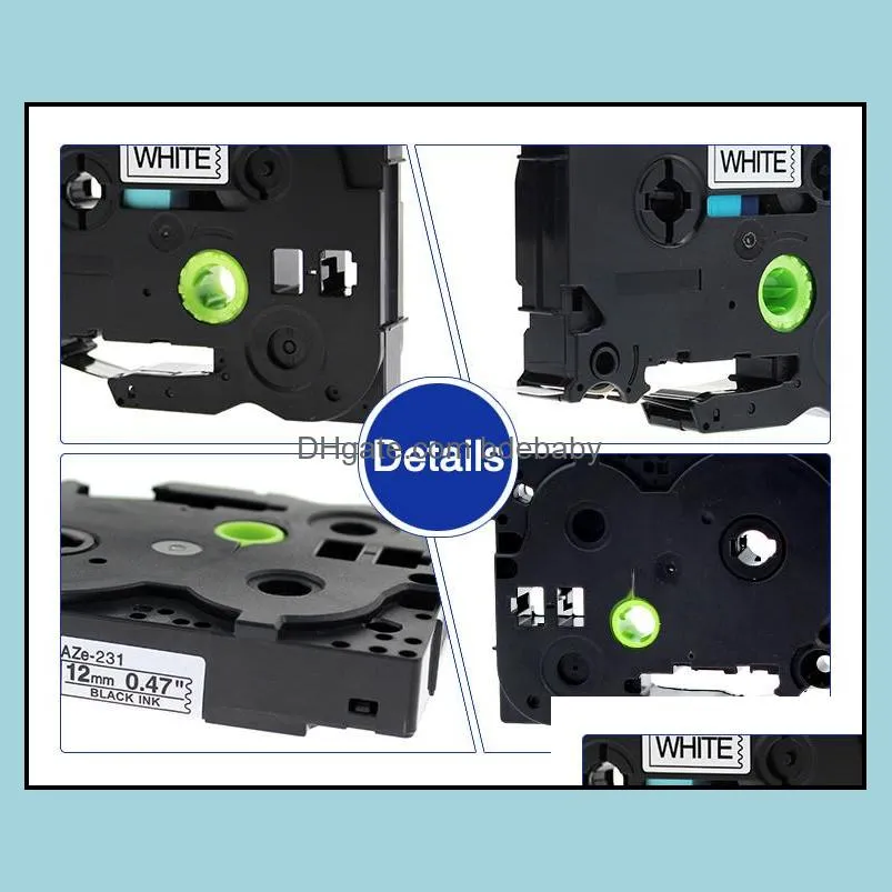 Professional 2PK TZ-231 TZe231 Tz231 Label Tape compatible for brother p touch 12mm (1/2