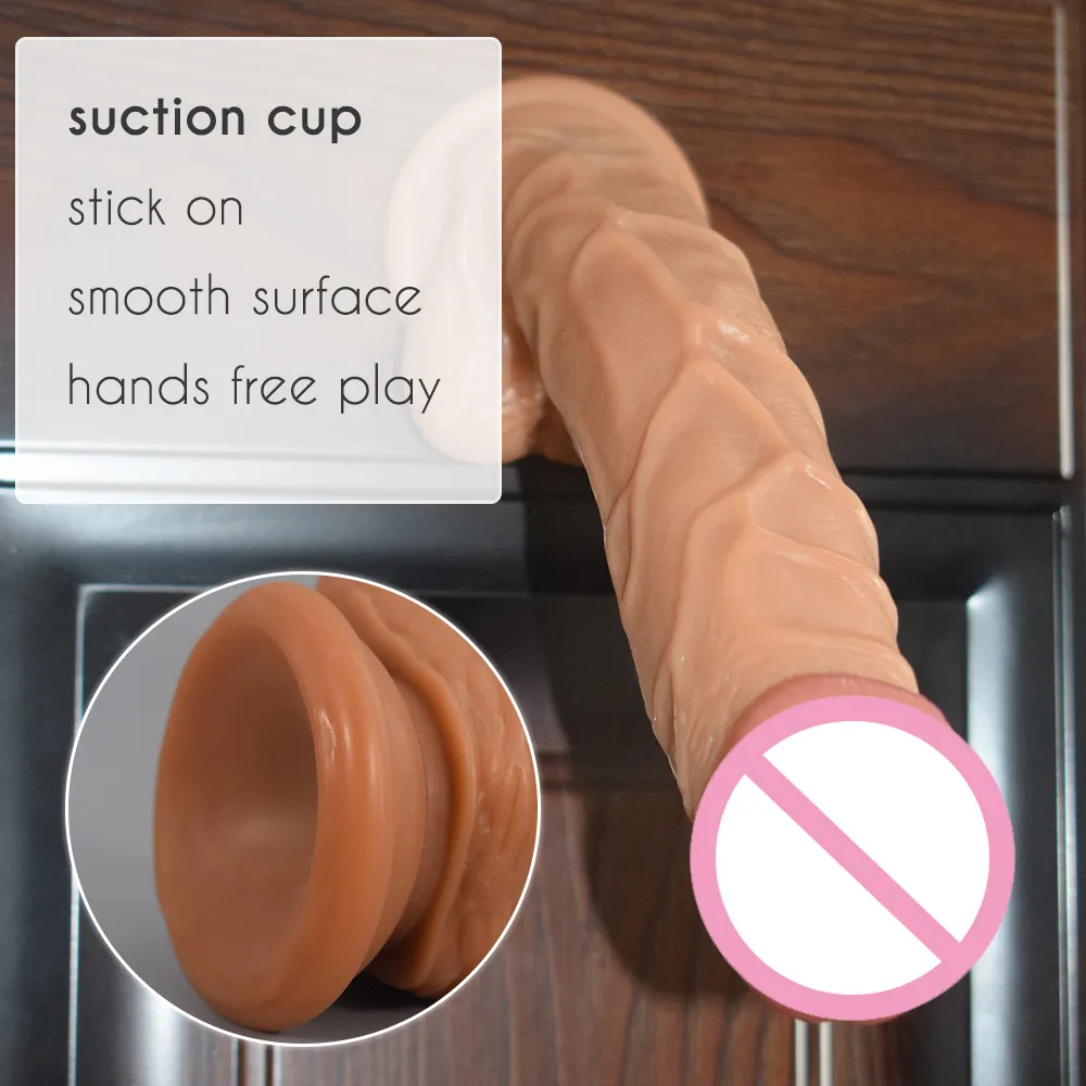 SXXY PVC DILDO реалистичный 7 -дюймовый гибкий мягкий фальшивый пенис Живые имитатор Взрослые сексуальные игрушки для женщин в сексуальном магазине