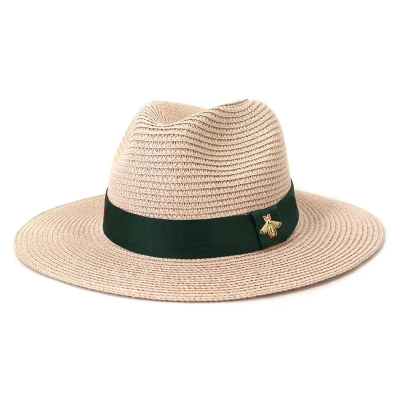 Mode Strohoeden Designer Panamahoed Voor Mannen Vrouwen Effen Kleur Jazz Cap Top Caps Hoge Kwaliteit Fishermans Hat238v