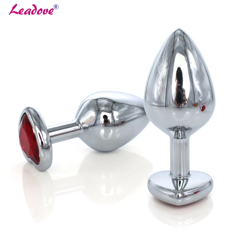 plugue anal de metal íntimo com jóias de cristal Smooth Touch Butt define brinquedos dilatores de ânus para homens/mulheres