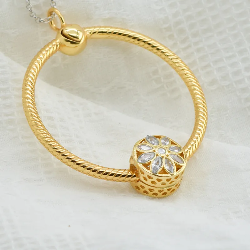 925 Серебряные шармовые бусины свисают с открытыми o Подвесная многоцветная бусинка подгонка Pandora Bracelet Bracelet Diy Jewelry Accessory