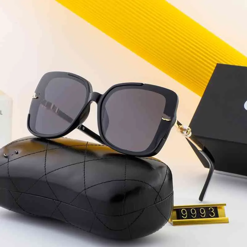 Óculos de sol 2022 Moda Óculos de sol polarizados de moda, pequeno temperamento incrustado da pérola da fragrância, vendas
