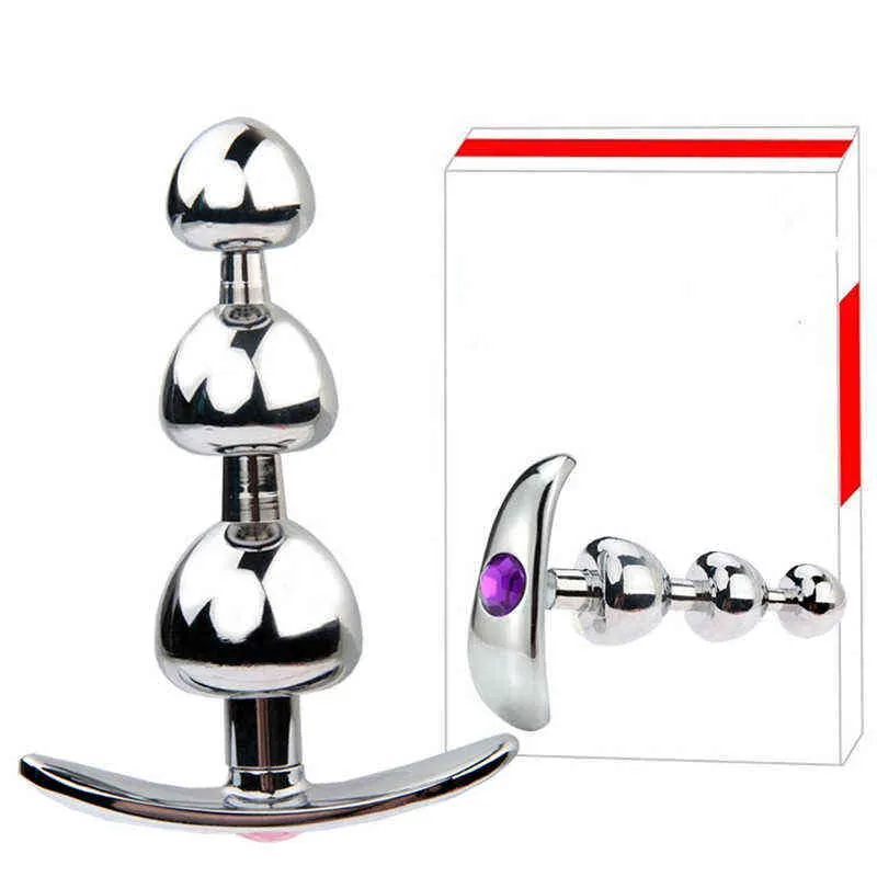 Nxy Anal Toys Metal Mushroom Head Removal Anchor Plug Sex for Women men couples Adult Game Masturbation Back Court 220420