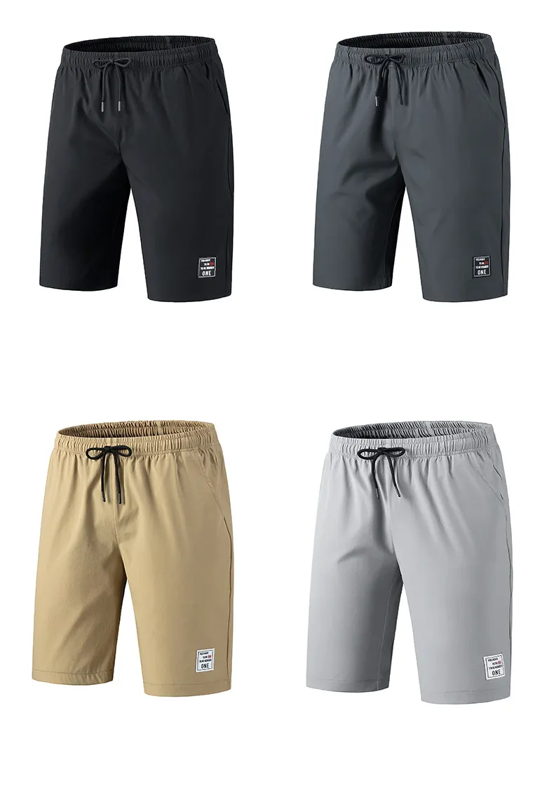 Mens Shorts Fshion Sommar Män Kläder Casual Cargo Bomullstrand Korta Byxor Snabbtorkande BoardShorts 220318