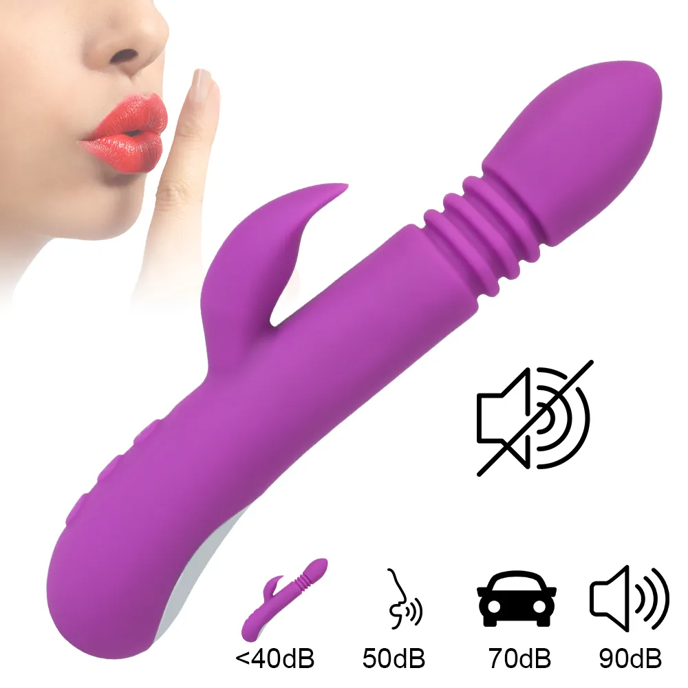 Vibrateurs extensibles automatiques de 24cm pour femmes, godes chauffants, stimulateur de Clitoris et de vagin, Plug Anal, masturbateur féminin, jouets sexy érotiques