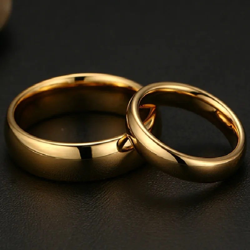 Couple Ring Simple Fashion Style Fine Jewelry Luxury Golden Engagement Wedding Anniversary Gift Men and Women 220719