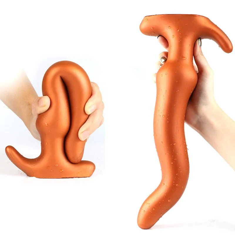 Super Long Silicone Anus Dilator Big Dildo Butt Butt Plug Prostate Massager Expander Toys Sexy para Adultos Mulheres Men Gay BSDM
