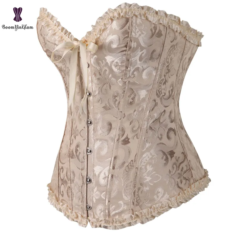 È possibile scegliere i Shaper il corpo delle donne Taglia dalla XS alla 6XL Bustier con corsetto a pieghe vintage con perizoma 810 2206295362365