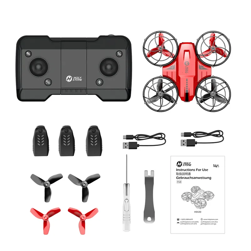 Holy Stone HS420 Mini drone avec caméra HD FPV pour enfants adultes débutants Pocket RC Quadcopter 3 piles à lancer 2203214127469