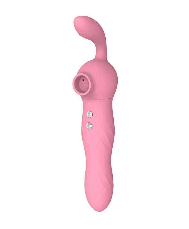 NXY Vibrators Nieuwe ondeugende baby tweede generatie USB opladen Siliconenmateriaal Zuigen Vibratie Volwassen vrouwelijke masturbatie Funproducten 220514