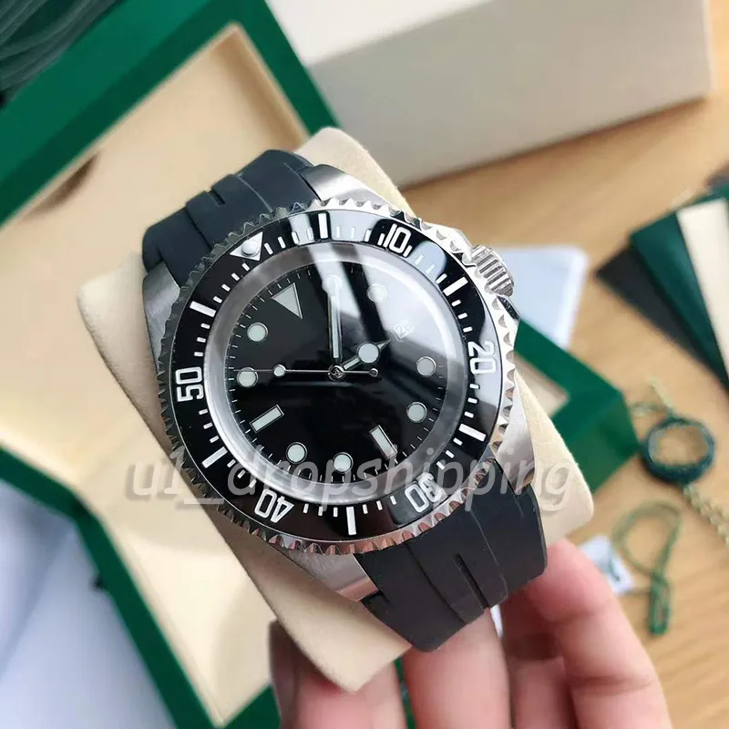 Drop-44mm Men Automatic High Quality Watch Silver Silt Black Black Inoxydless Mens mécanicien Montre de Luxe 5ATM WAT292J
