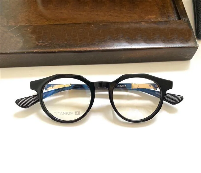 Novos óculos ópticos MUFFIN design óculos placa redonda quadro vintage estilo simples lente clara qualidade superior com caso transparente eyeg262F