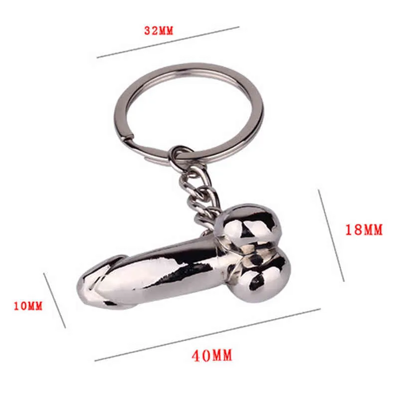Play Joke Key Chain for Lovers Metal Spoof Keyring Individual Keychain Woman Gifts Car Key Ring Holder AA220318