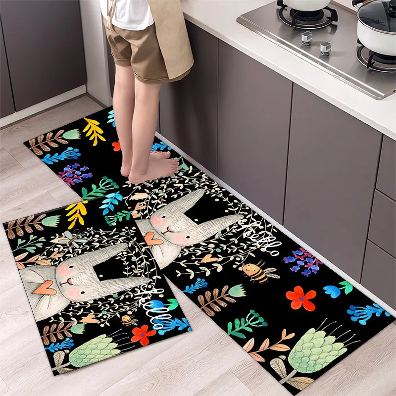 Tapis de cuisine moderne, paillasson d'entrée de maison, couloir, chambre à coucher, salon, décoration de sol, balcon, salle de bains, tapis Long antidérapant 220811