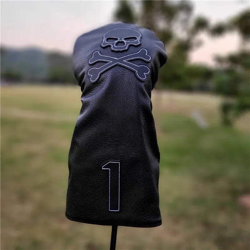 KAFATASI Golf Woods Headcovers Sürücü Fairway Atıcı 135 H Kulüpleri Için Kapakları Set Kafaları PU Deri Unisex 220718