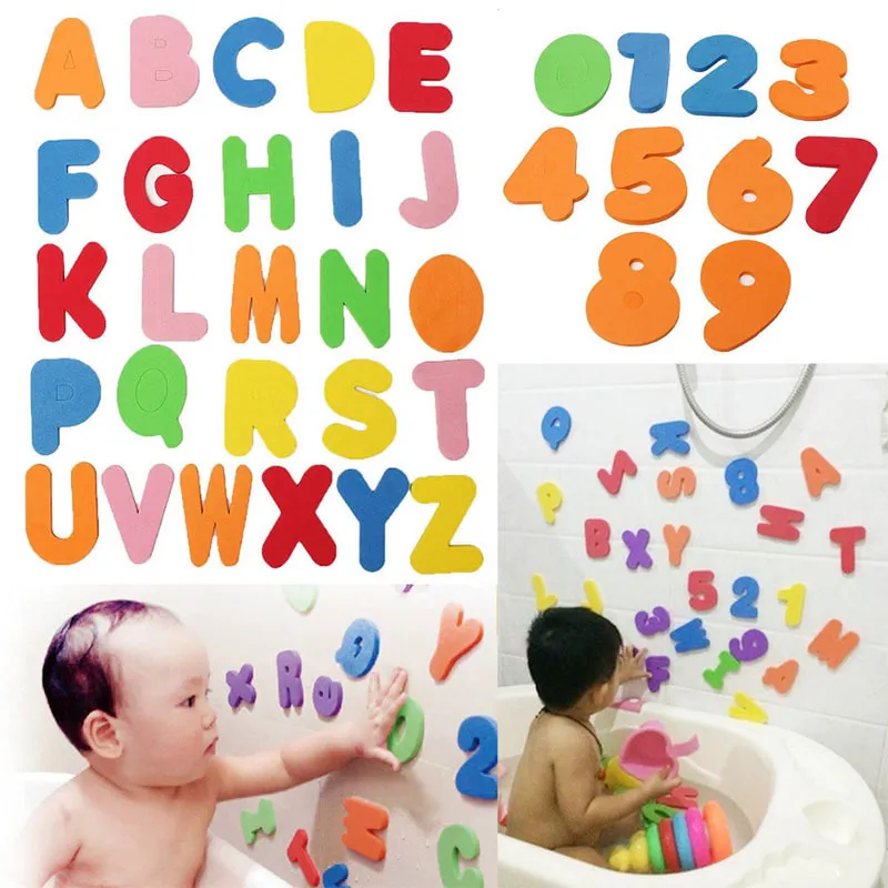 Baby Bath Puzzles Lettera alfanumerica Giocattoli da bagno Soft EVA Kids Baby Bagno Giocattoli d'acqua Giocattolo da bagno educativo precoce 220531