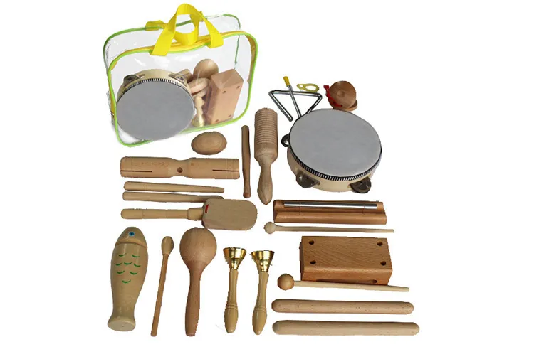 Instruments de musique pour tout-petits, jouets éducatifs à Percussion en bois pour enfants d'âge préscolaire, ensemble de jouets pour bébés, 220817