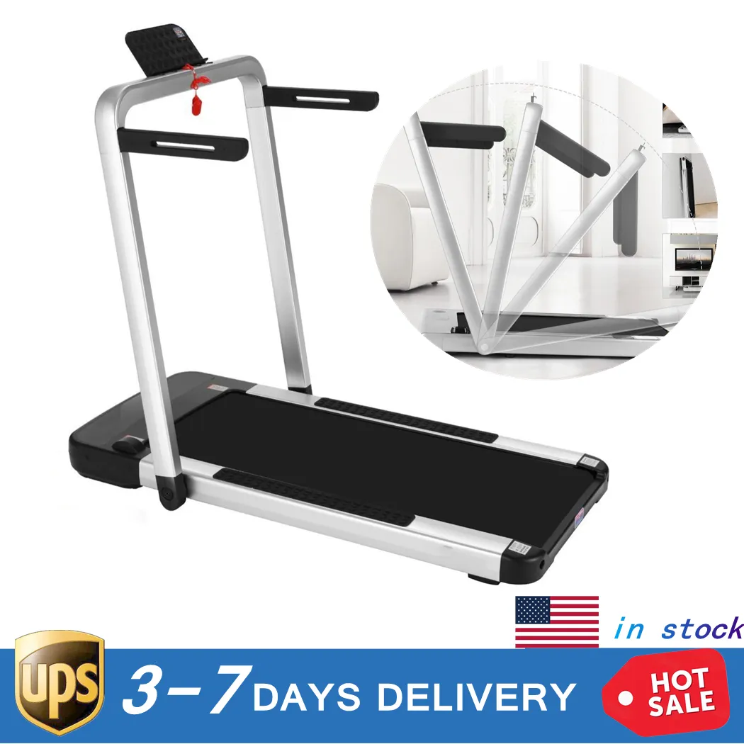 Folding Treadmill 2.25HP Power Running Jogging Walking Machine Multifunction Treadmills With Bluetooth Speaker Remote Controller