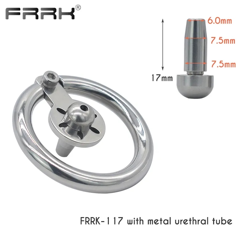 FRRK Thin Slice 24mm Chastity Cage Small Tight Penis Ring Cock Lock Lightweight Strapon BDSM Sex Toys for Men 220414
