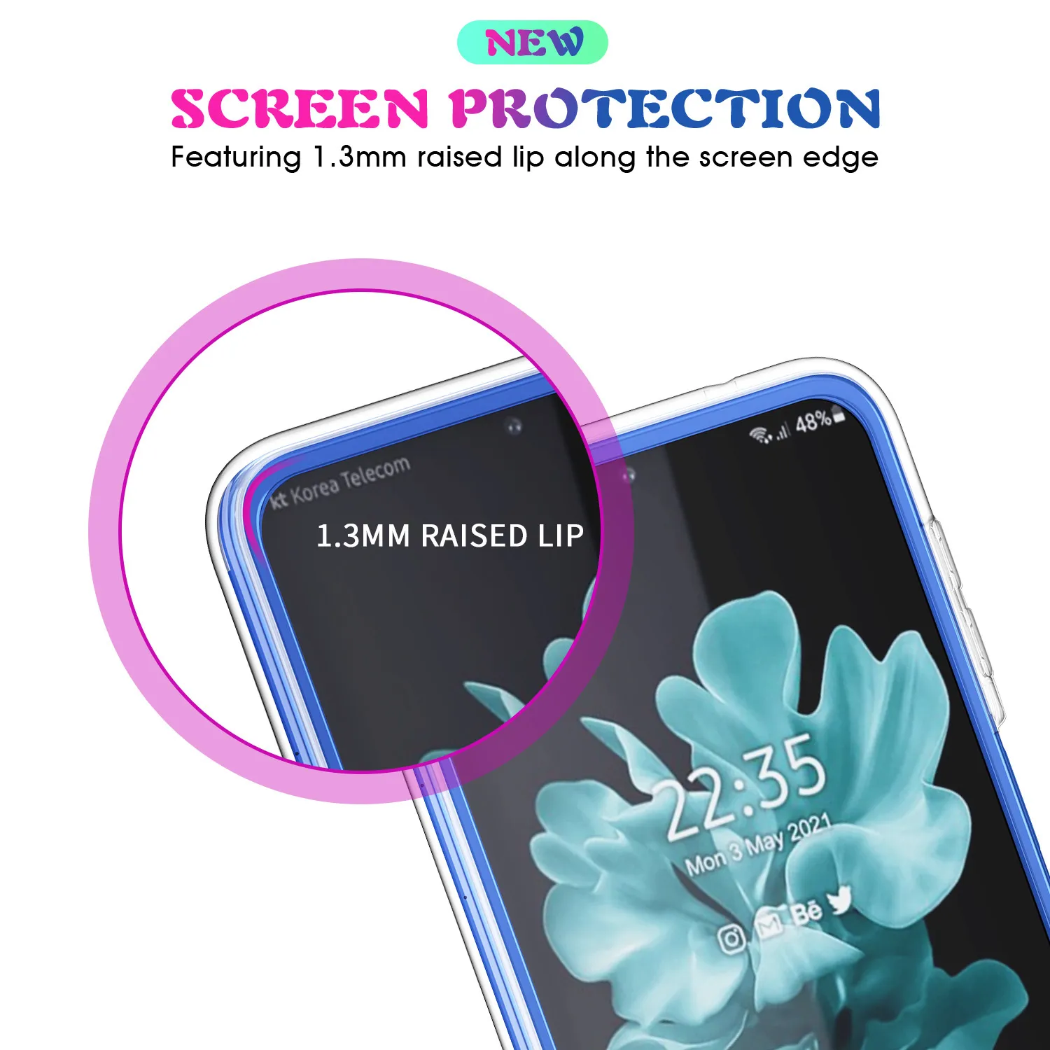 Custodie Celular in TPU / PC in silicone morbido Samsung Galaxy Z Flip 3 Fundas Capa Cover posteriore in cristallo trasparente antiurto Plip 3