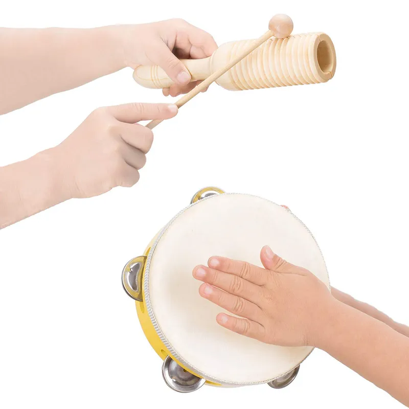 Musikinstrument-Kinderspielzeug, 15-teiliges Percussion-Set für Kleinkinder, Vorschule, pädagogisches Lernen, Musikspielzeug mit Aufbewahrungsrucksack 220706