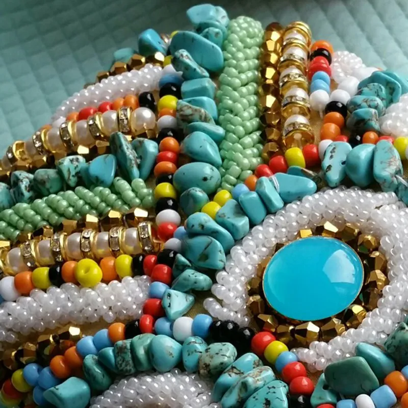 Vintage Colorful Beaded Stones bags (8)