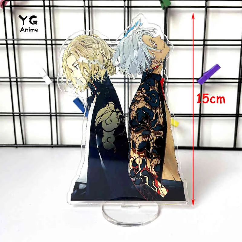 Anime Tokyo Revengers Figur Manjiro Sano Mikey Izana Kurokawa Akryl Stativ Cosplay Modell Plate Desk Decor Keychain Fans Gifts AA220318