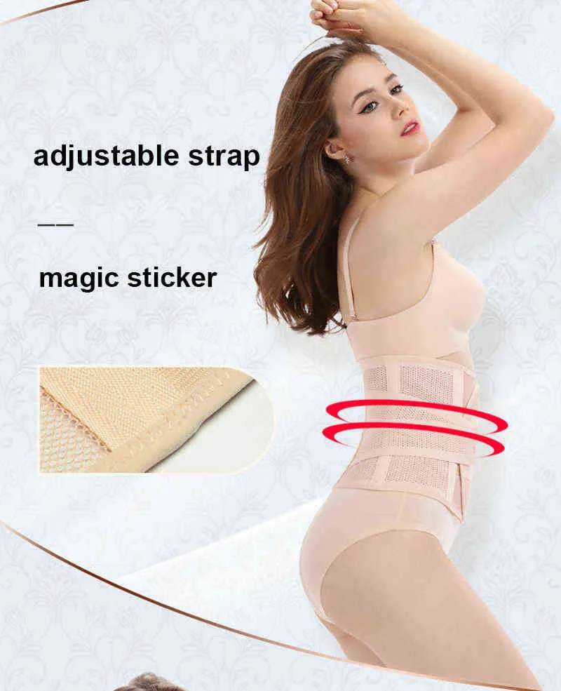 Ceinture de ventre post-partum Bande de ventre Gaine Body Modeling Ceinture Slim Taille Formateur Femmes Enceintes Bandage Réparation Wrap Body Shaper L220802