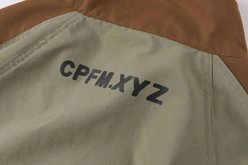 Cpfm. Xyz chaussettes tridimensionnelles couture demi-veste à fermeture éclair coupe-vent T220721 T220721