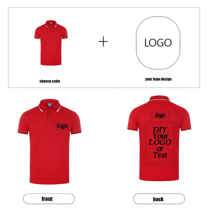 7-Farben-POLO-Shirt, benutzerdefinierter Sommer, Unisex und bequemes Revers, kurze Ärmel, Aufdruck, DIY-Markentext 220623