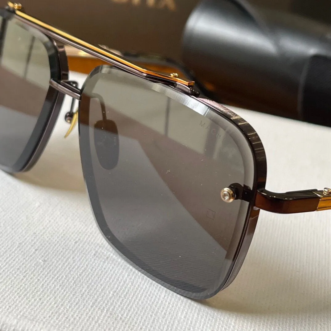 A Dita Mach Six Top Original High Quality Designer Solglasögon Män berömda fashionabla klassiska Retro Luxury Brand Eyeglass Fashion D231A
