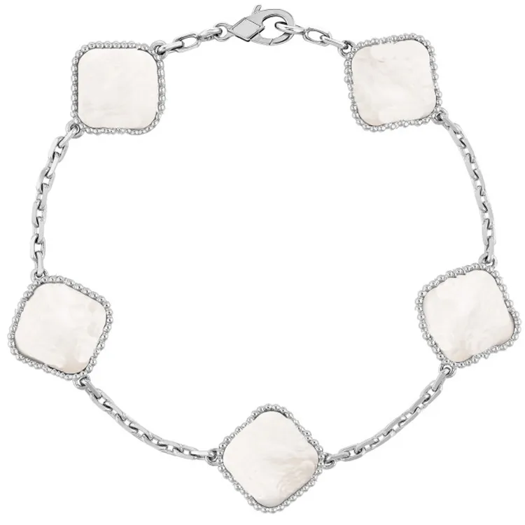Schmuckdesigner Halskette für Frauen Trendy Mode Lucky Clover Halsketten 10 Motive Armband und Ohrringe Set Chain Party Stainl240y