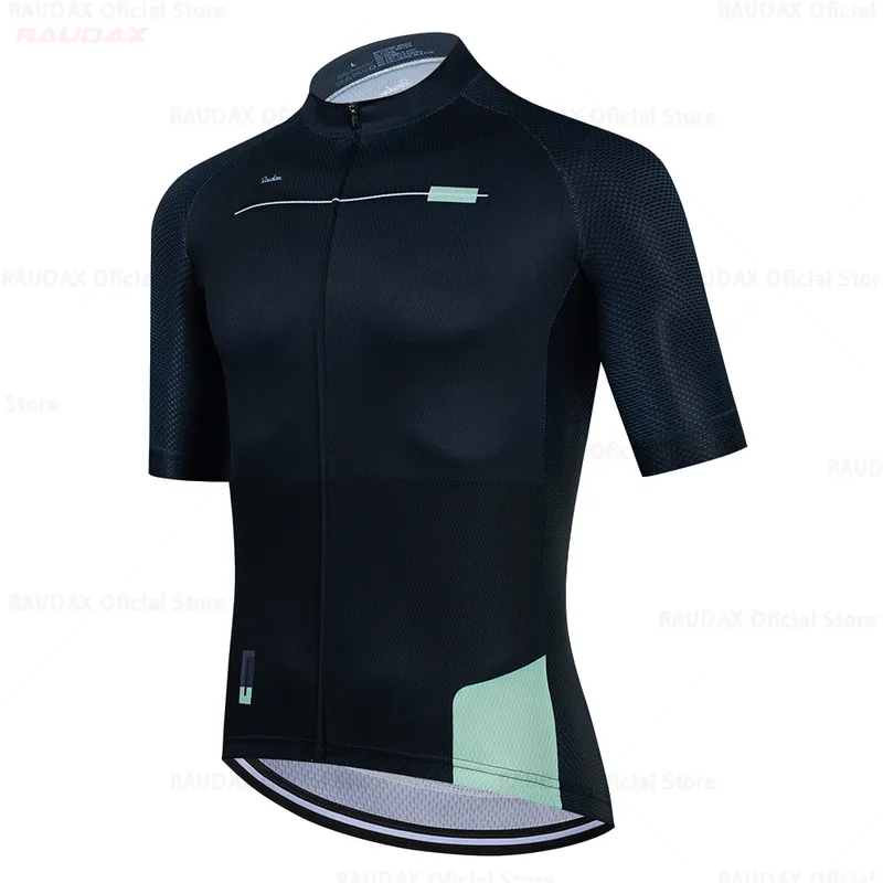 Roupas de ciclismo Men Raudax Manga curta Ropa Ciclismo Jersey Jersey Triathlon Bike Uniform camisetas 220614