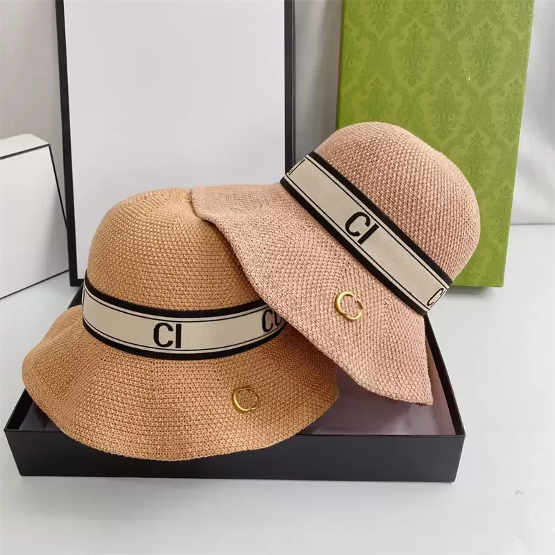 Projektantka czapki wiadra Sunhats Caps for Women Mens Straw Hat Designers Casquette unisex litery mężczyzn Visors Caps Hats 2205214d346s