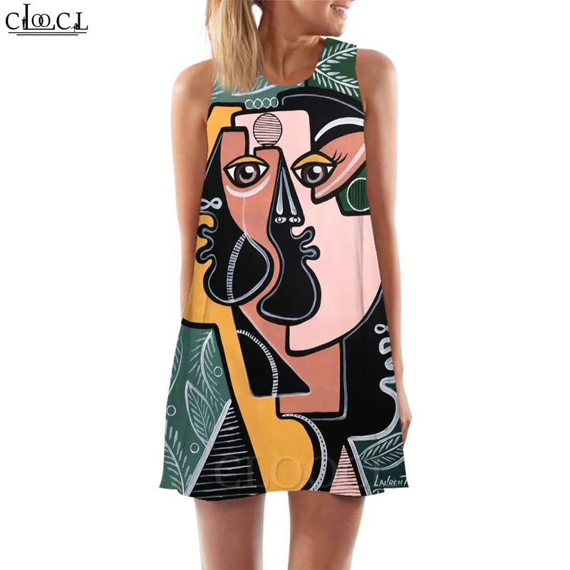 Polynesia Abstract Art Women Tank Tops 3D Printed Loose Dress Sexy Short Female Vest Fashion Sleeveless Dress W220616